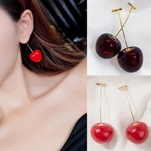 Brand New Red Cherry Earrings